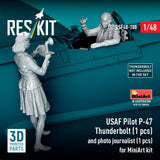 1:48 USAF Pilot P-47 Thunderbolt (1 pcs) and photo journalist (1pcs) for MiniArt Model