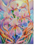 Irises Floral inspiration Bead Embroidery Kit ?C DIY Beaded Home Decor Wall Art Model