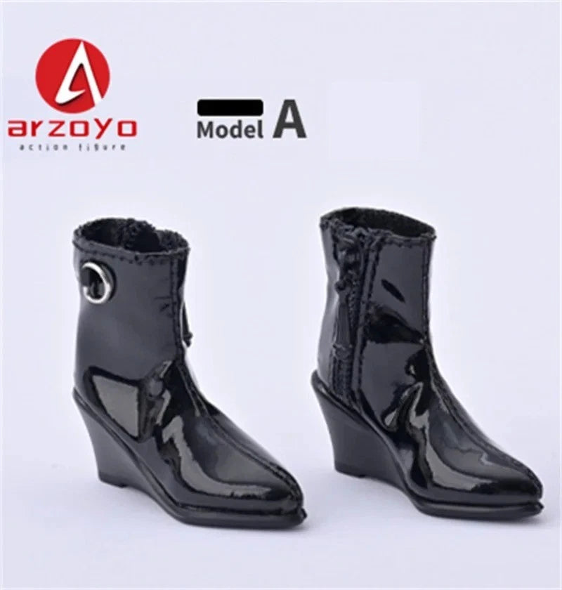 1/6 Toyscentre TCT-048A Black High Heel Hollow Shoes Model Fit 12''Female Figure Model