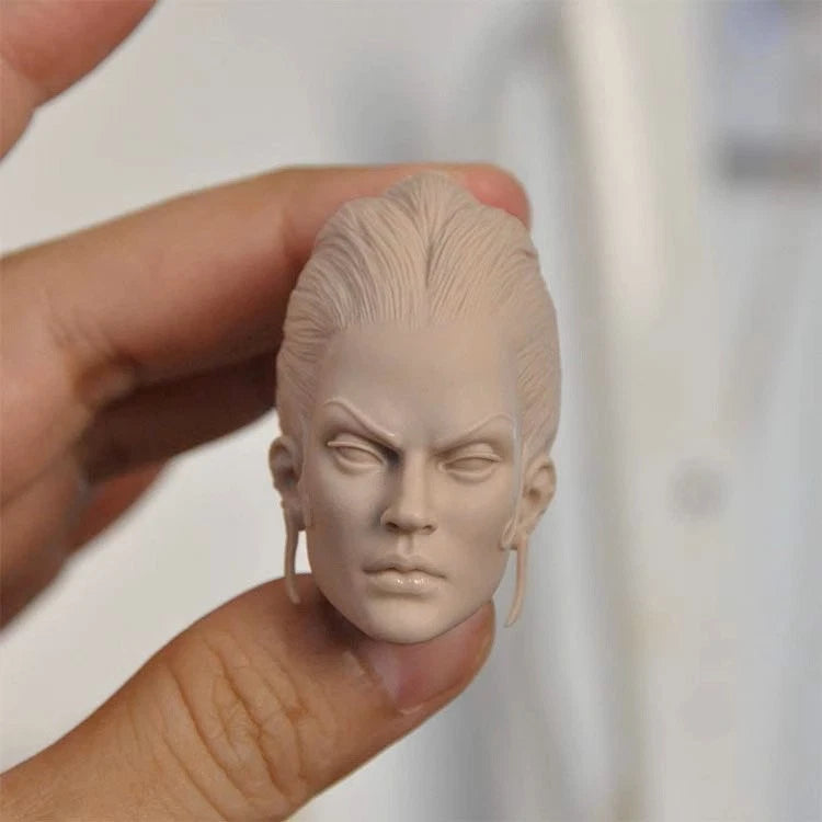 Unpainted 1/6 Court Queen Female Head Carved Model Fit 12'' Action Figure Model