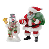 Department 56 Possible Dreams Santa Frosty the Snowman Gift Figurine 10 Inch Model