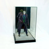 1/4 Scale Comic Figurine Display Case 20" Tall All Glass Black Sport Moulding Model