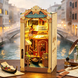 Rolife Book Nook Kit DIY Miniature House Kit Bookshelf Insert Decor Xmas Gift Model