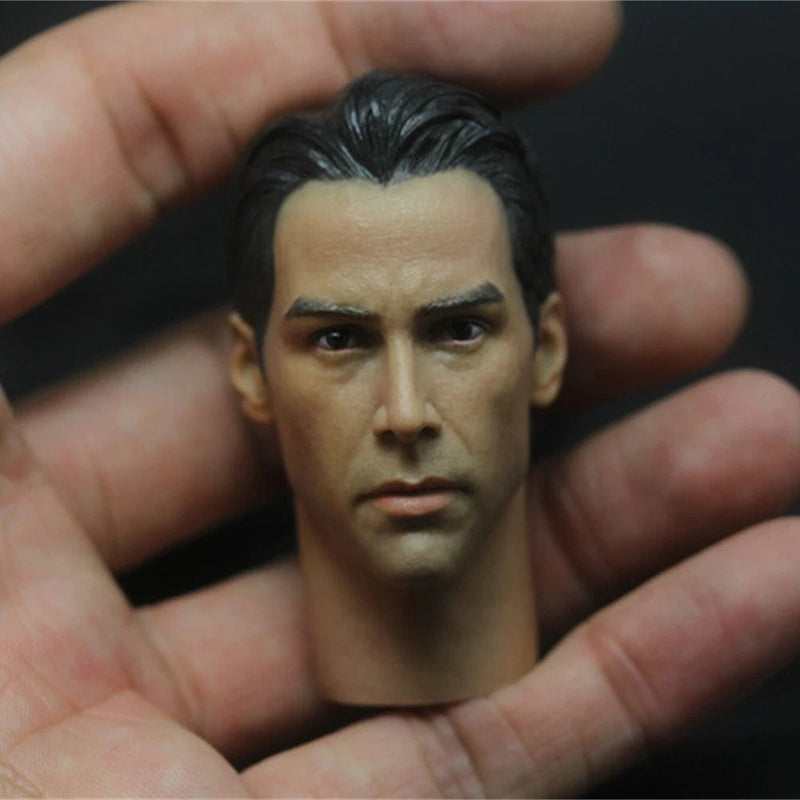 StarsReeves Movie Actor Head Carved Model 1/6 Scale DIY 12'' Action Figure Model
