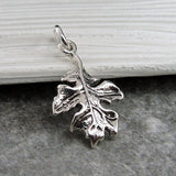 925 Sterling Silver Oak Leaf Charm - Fall Charm - Autumn Charm - Nature Jewelry Charms