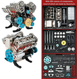 New Parts Assembly Engine V8 Motor Kit DIY 1:3 Full Metal Model 500 Toy Gift Model
