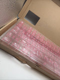 Crystal Clear Keyboard Keycaps Transparent PC Cherry Profile Pink Keycap Set ... Model