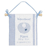 Le Bonheur des Dames counted cross stitch kit "Welcome Birth Blue", 20x24cm, DIY Model
