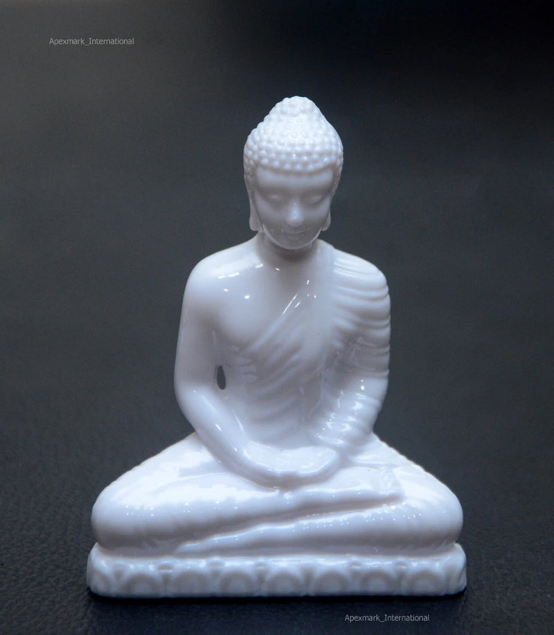 Large Resin White Buddha Statue Figurine Car Dashboard & Home Room Office D¨¦cor Model