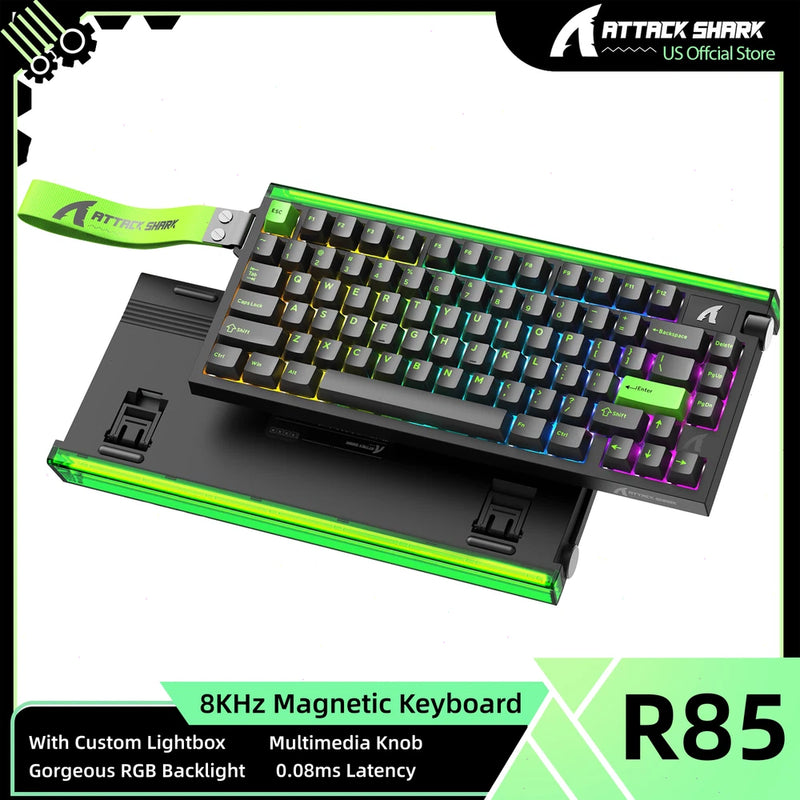 ATTACK SHARK R85 HE Rapid Trigger Keyboard Magnetic Switch with Custom Lightbox Model