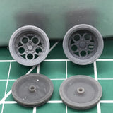 3D Printed WELD Drag Race MED Magnum REAR WHEELS & Backs 1/24 LBR Model Parts Model
