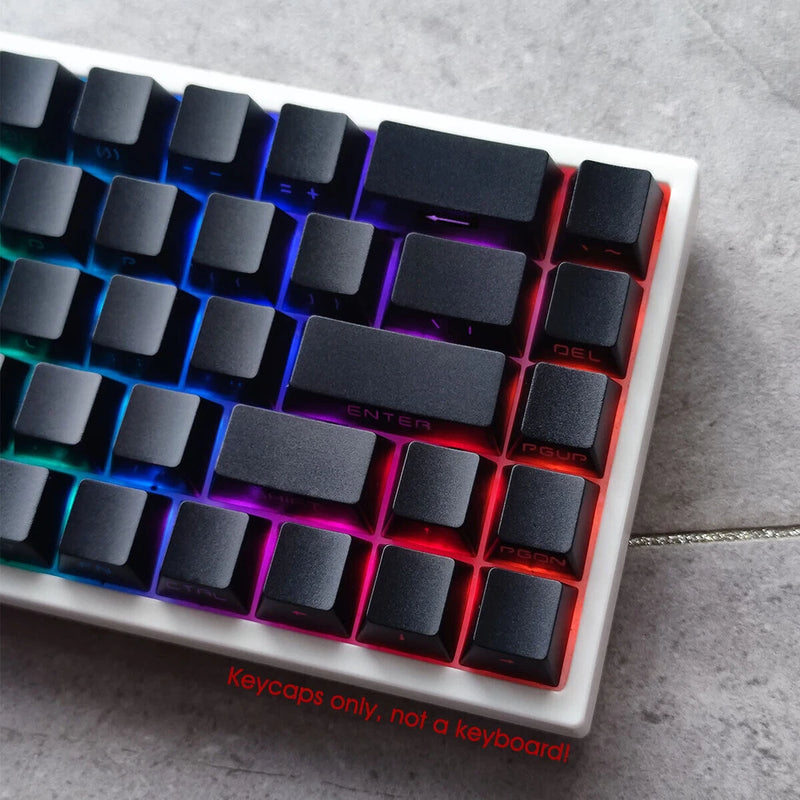 Side Printed Keycaps Set PBT Double-shot OEM for Cherry MX Mechanical Keyboards Model