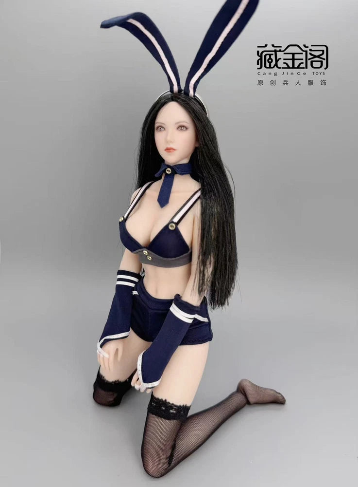 1/6 Scale Female Blue Bunny Lady Outfit Set Model Fit 12" PH TBL Action Figure Model