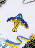 DIY Jewelry making kit "Mriya is indestructible", Seed beaded brooch, Bead Model