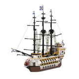 Mocs Bricks Sets Building Pirate Battleship Flagship Kits 3016 Parts Model
