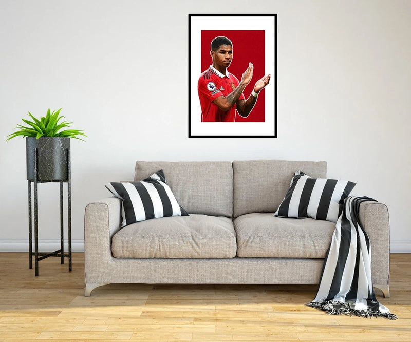 Marcus Rashford 2022/23 Digital Art Print - (On Foamex Board or Photo Paper) Model