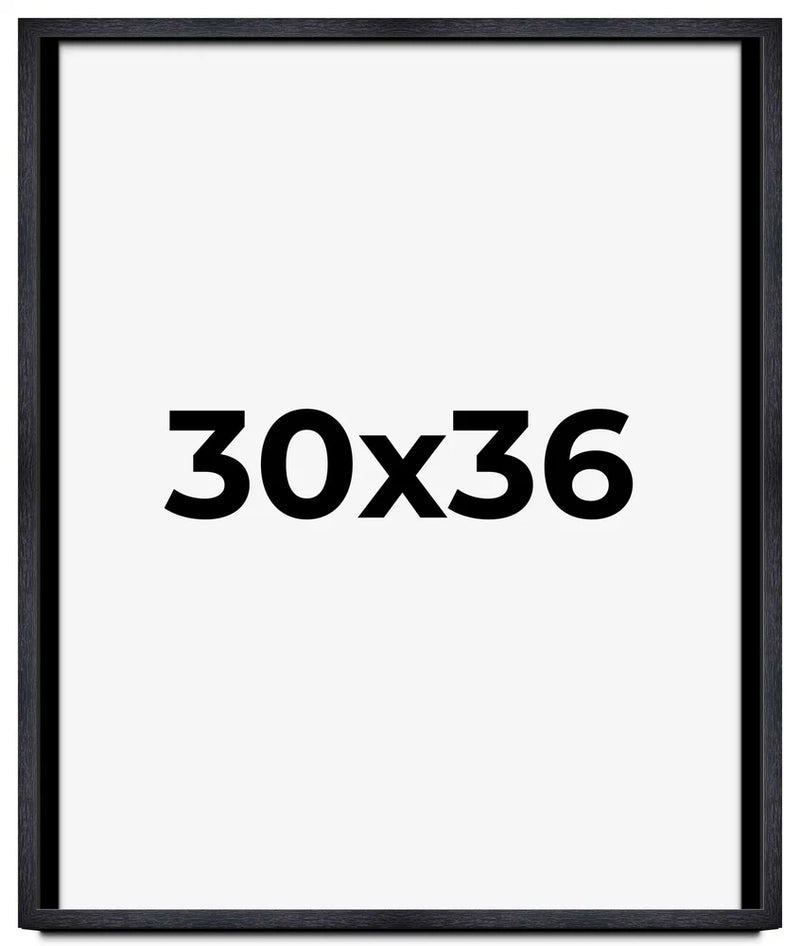 30x36 Shadow Box Frame Black | 1 Inches Deep Real Wood Farmhouse Shadowbox Displ Model