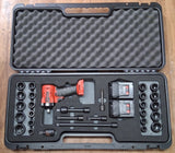 (RI4) Snap On Tools 32pc 1/2" Drive Cordless To Go Impact Wrench Kit Metric/ SAE Model