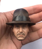 1/6 Scale Indiana Jones Cowboy Head Carving Sculpt Model Toys Model