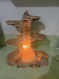 Enesco Friends Of The Feather 1996 Rock Cliff Waterfall Display Stand W Light Model