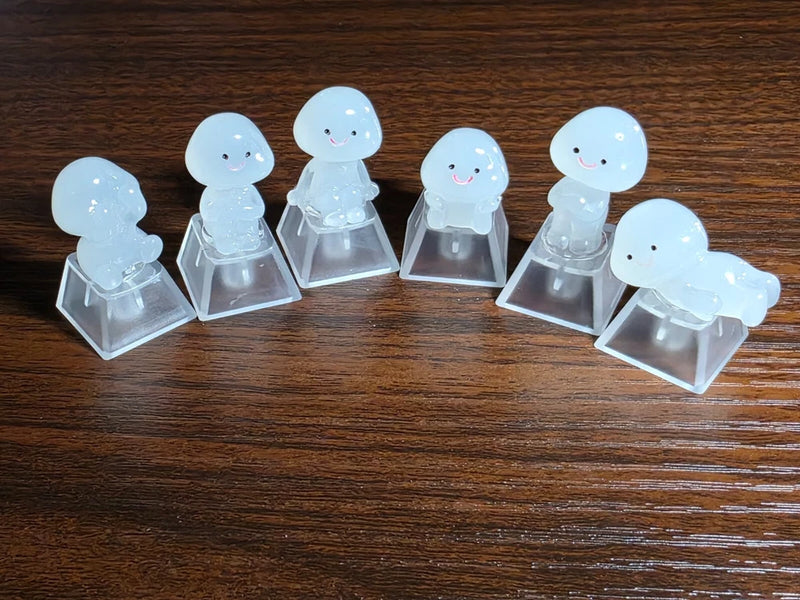 Cloud Friends Keycap Set (6pcs) ¨C Handmade Resin | Cherry MX Artisan Keycaps Model