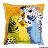 Vervaco stamped cross stitch kit cushion Badgies, DIY Model