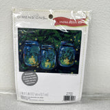 DIMENSIONS Cross Stitch Kit 70-65204 Be A Light To The World 7?? x 5?? Mason Jars Model