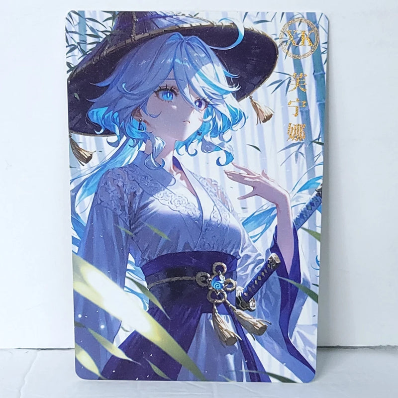 Furina Waifu Card Anime Girl Japan Wall Art Bamboo Oversized Board A5 Model