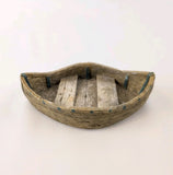 Resin Birch Bark Canoe Figurine Lodge Cabin Decor Rowboat 5.5" Display Piece Model