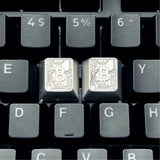 Silver Bitcoin Metal Keycap, Cherry profile silver keyboard cap Model