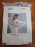1989 VTG CANDAMAR SOMETHING SPECIAL ROSES SHAWL CROSS STITCH Kit #50495 Model