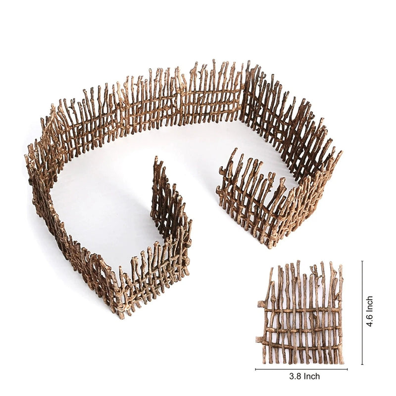 12Pcs 1/6 Scale Wooden Fence Model For 12'' Action Figure Model