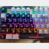 26 Keys ABS Shot Backlit Keycap Chicken Game Keycap for Mechanical Keyboards Model