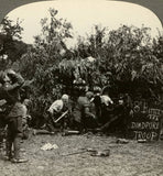 Gunners wearing gas masks WWI 1914-1918 The board on the right ide- Old Photo Model