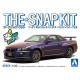 Aoshima 1/32 NISSAN SKYLINE R34 GTR Plastic Model Kit *MIDNIGHT PURPLE* Model