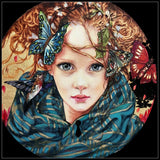 Counted Cross Stitch Kit Needlework Craft Embroidery DIY-Girl with Flowers 20 Model