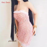 Custom Female Clothes Pink Knit Dress 1/6 Model For 12