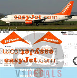 V1 Decals Boeing 737-300 EasyJet for 1/144 Minicraft Model Airplane Kit V1D0430 Model