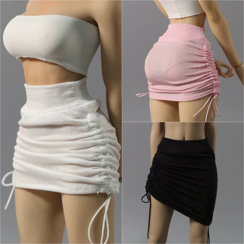DMTOYS 1/6 Drawstring Wrapped Hip Skirt Model Fit 12'' TBL/PH Figure Body Model