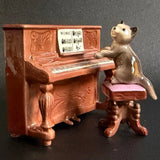 VTG Hagen Renaker Upright Piano Kitten on Bench Cat Figurine Miniature Model