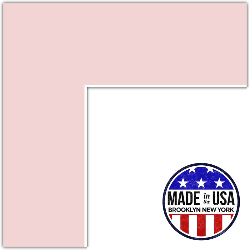 ArtToFrames Custom Pink Hollyhock Picture Photo Frame Mat Matting Board Model