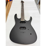 DIY Electric Guitar Kit, Matte Black Body with Dual Humbucker Pickup Cavities Model