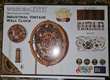 Wooden City Mechanical Industrial Vintage Wall Clock 421pcs DIY Model Kit NEW... Model