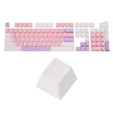 104 Keys Pudding Keycaps for Mechanical Keyboard Layout, Pink & White Model