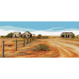 Sunburnt Country counted crosstitch chart, optional Zweigart aida & DMC thread Model