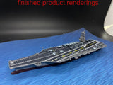3D Printed 1/1250/2000 US CVN-78 Gerald R.Ford Nuclear Aircraft CarrierUnpainted Model
