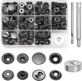 260pcs Heavy Duty Snap Fasteners Tool Kit Leathercraft Popper Buttons Press Model