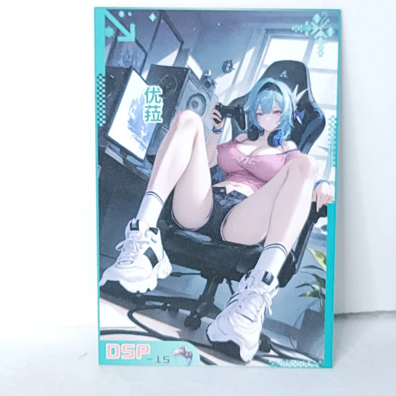 Eula Waifu Card Anime Gamer Girl Matchmaker Wall Art Oversized Board A5 Model