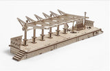 Mechanical UGEARS wooden 3D Model "RAILWAY PLATFORM" Construction Set Model