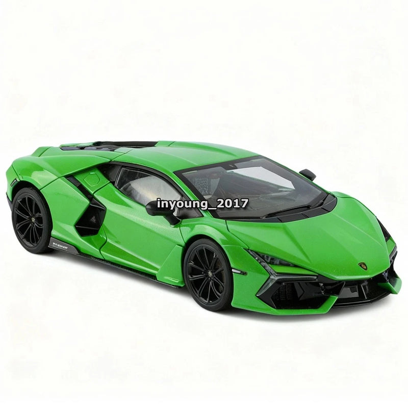 1:18 Lamborghini Revuelto Model Toy Car Diecast Toy Vehicle Doors Open Green Model